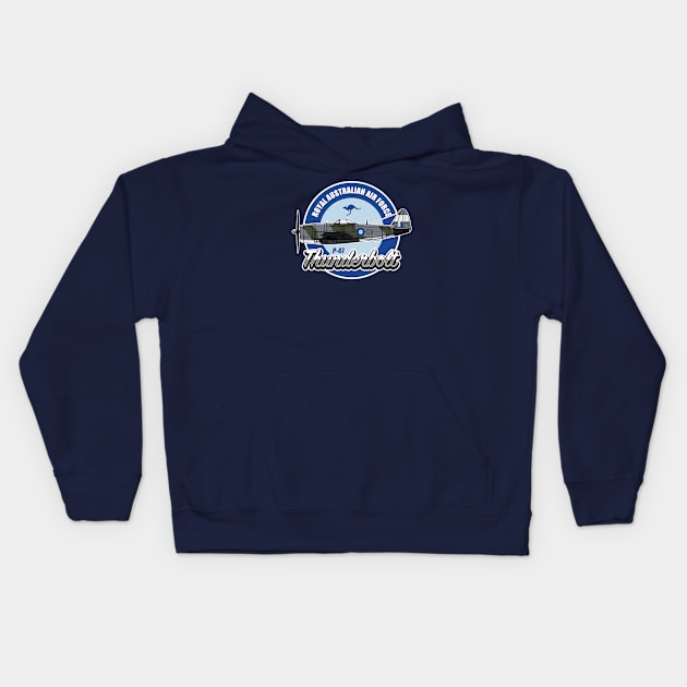 RAAF P-47 Thunderbolt Kids Hoodie by TCP